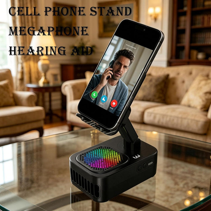 Altavoz Bluetooth inalámbrico de inducción con soporte para teléfon...