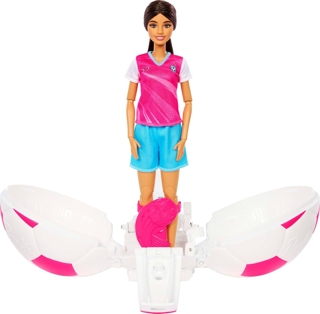 Barbie Muñeca y accesorios para jugador de fútbol Team Roll and Reveal