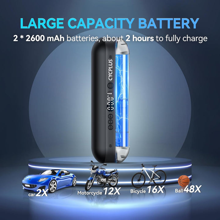 CYCPLUS Electric Air Compressor Portable Bicycle Pump Car Tire Infl...
