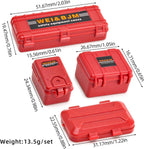Juego de 10/12 piezas de accesorios de orugas a control remoto, kit de herramientas de recuperación de decoración a escala 1/18 1/24 para autos RC 1:18/24 como Traxxas TRX-4M, Axial SCX24, FMS