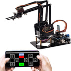 LAFVIN 4DOF - Kit de garra mecánica de acrílico para brazo compatible con Arduino IDE DIY Robot con CD Tutorial