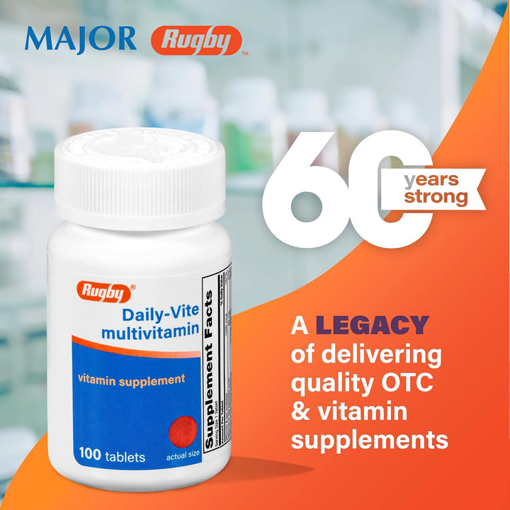 Rugby Daily-Vite Multivitamin - Suplemento vitamínico diario - 100...