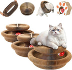 Kitty Curls Cat Toy,Juguete plegable de órgano mágico,Tablero rascador de