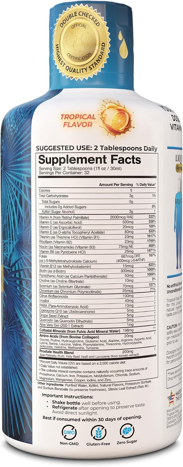 Multivitamínico líquido premium para hombres | Multivitamínico para...