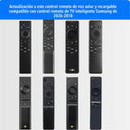 Mando a distancia solar de repuesto para Samsung Smart TV (2018-2025): célula solar recargable, carga USB-C, voz y Bluetooth, neo, QLED, cristal UHD, marco, terraza, sero, serif y monitor