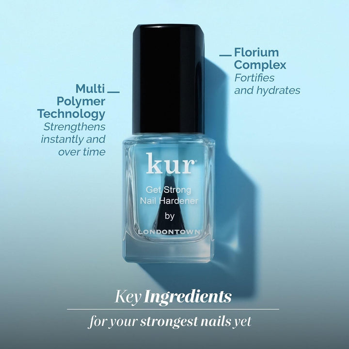 LONDONTOWN Fortalecedor y crecimiento de uñas, esmalte de uñas tran...