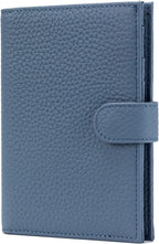 Karmiir Cartera de viaje RFID para pasaporte para mujer, funda de pasaporte de cuero con ranuras para tarjetas SIM, bolsillo con cremallera para monedas y ranura para efectivo, cartera de viaje