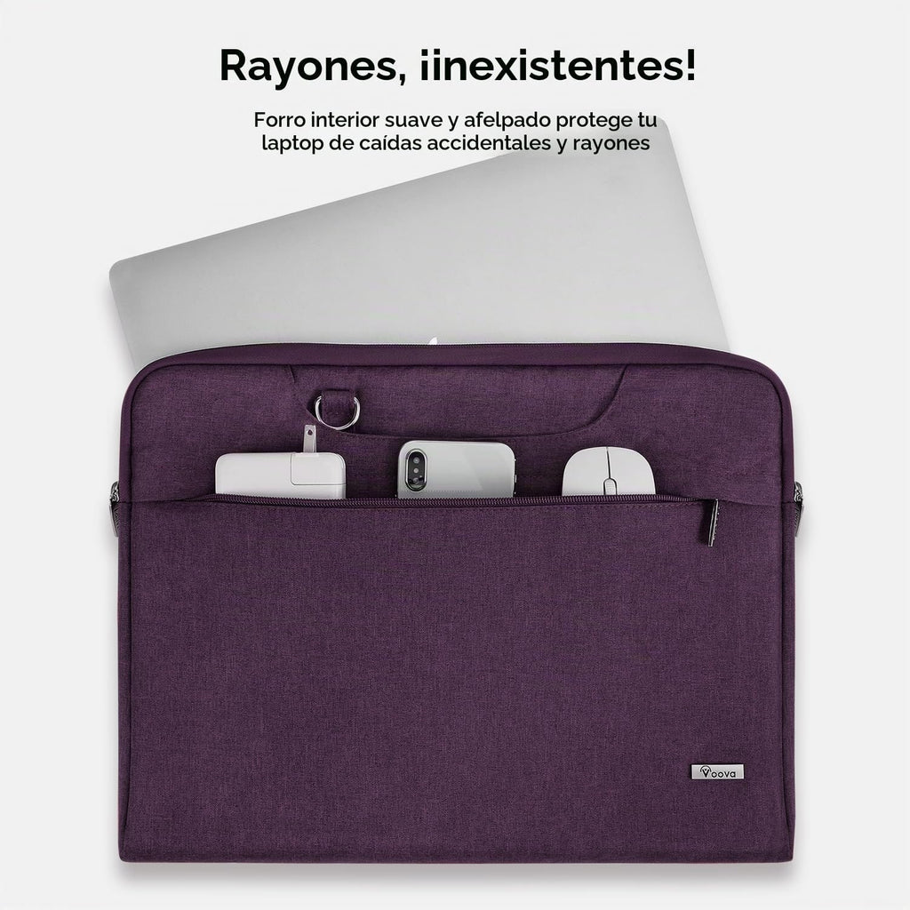Voova Bolsa para laptop de 13 14 pulgadas, Negro, 13-14 Inch(35 x 24 x 2.5 cm)