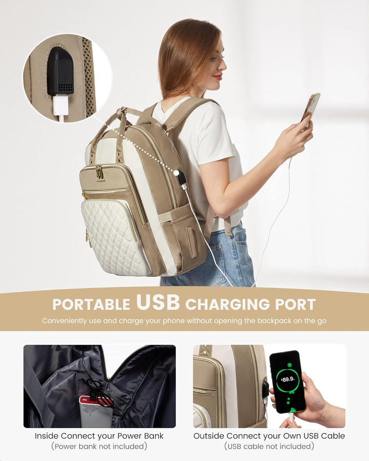 LOVEVOOK Mochila para computadora portátil para mujer, mochila para...