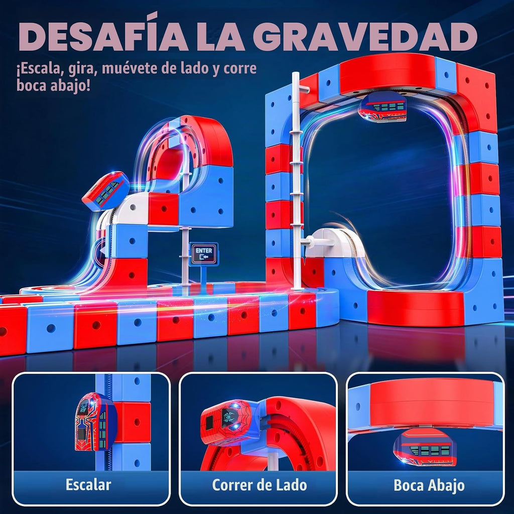 Betheaces Juego de 137 vías de tren eléctrico para niños de 3, 4, 5, 6, 7