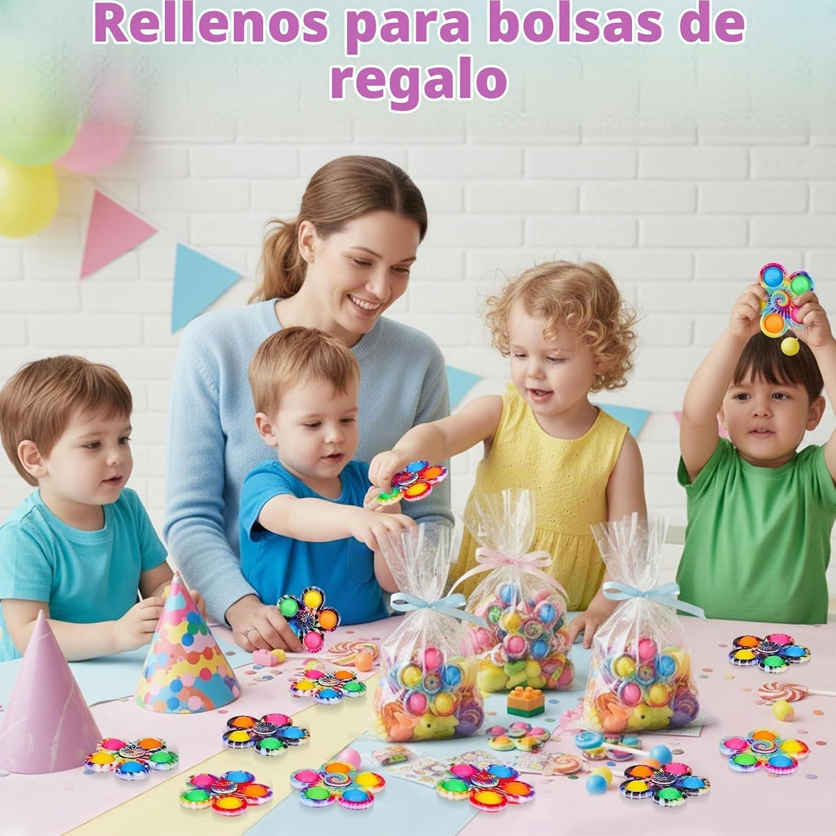 Gigilli 24 piezas Pop Fidget Spinners Juguetes granel, bolsas de regalos