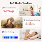 Reloj inteligente para mujer con rastreador de ejercicio: resistente al agua con Bluetooth y respuesta de llamadas, relojes inteligentes para Android/iPhone, digital, reloj inteligente, podómetro