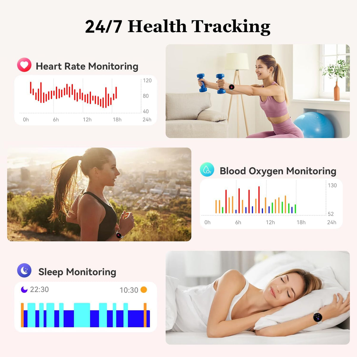 Reloj inteligente para mujer con rastreador de ejercicio: resistente al agua con Bluetooth y respuesta de llamadas, relojes inteligentes para Android/iPhone, digital, reloj inteligente, podómetro