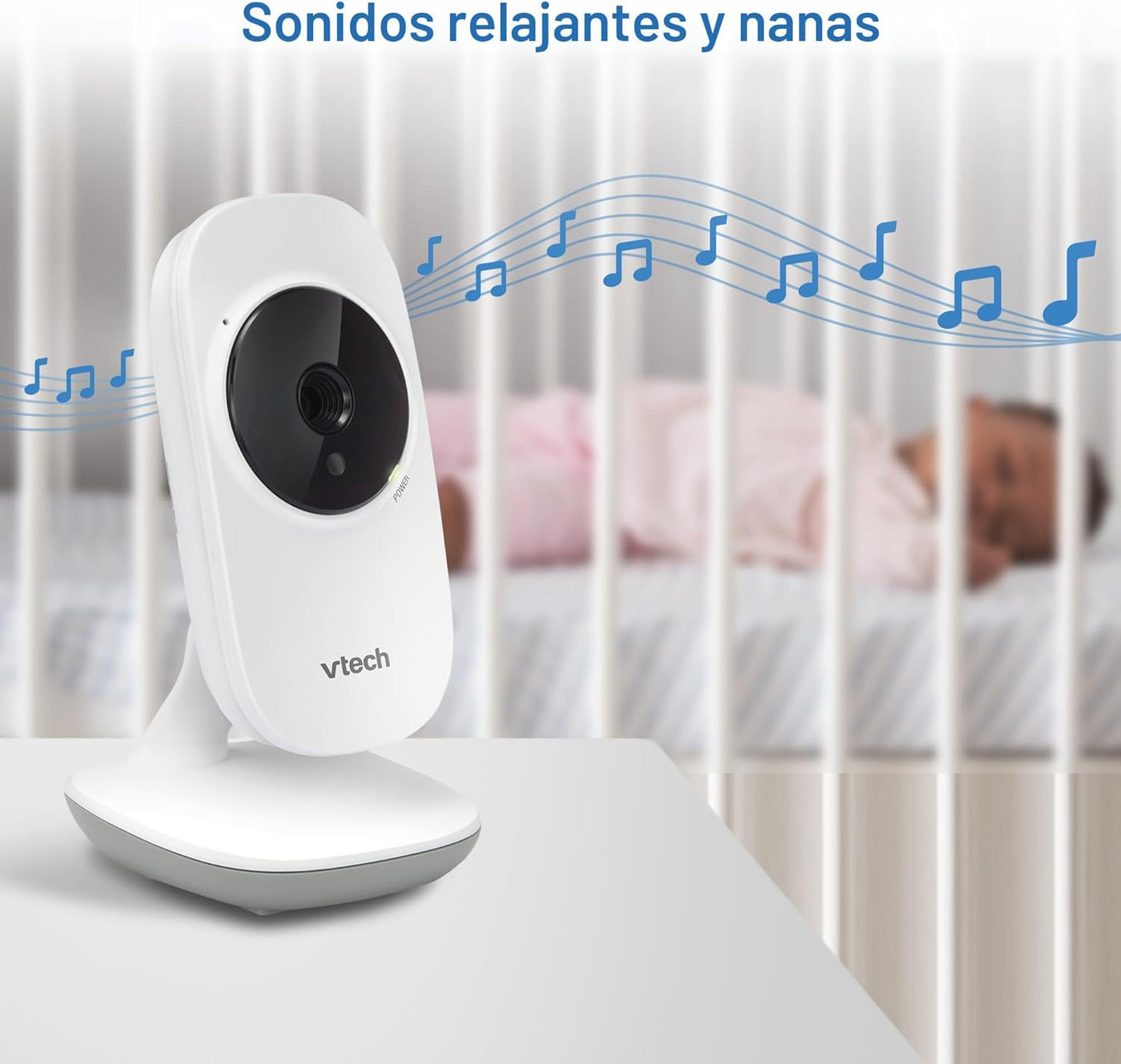 VTech VM819 - Monitor de bebé con cámara y audio, cámara portátil d...