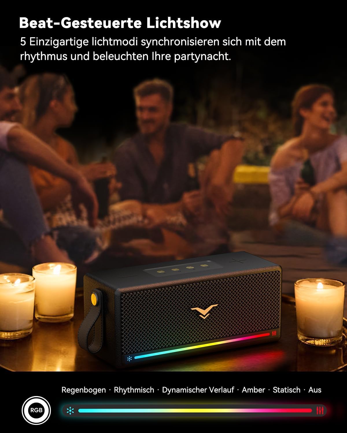Altavoz Bluetooth, altavoz retro StageSound inalámbrico, altavoz po...