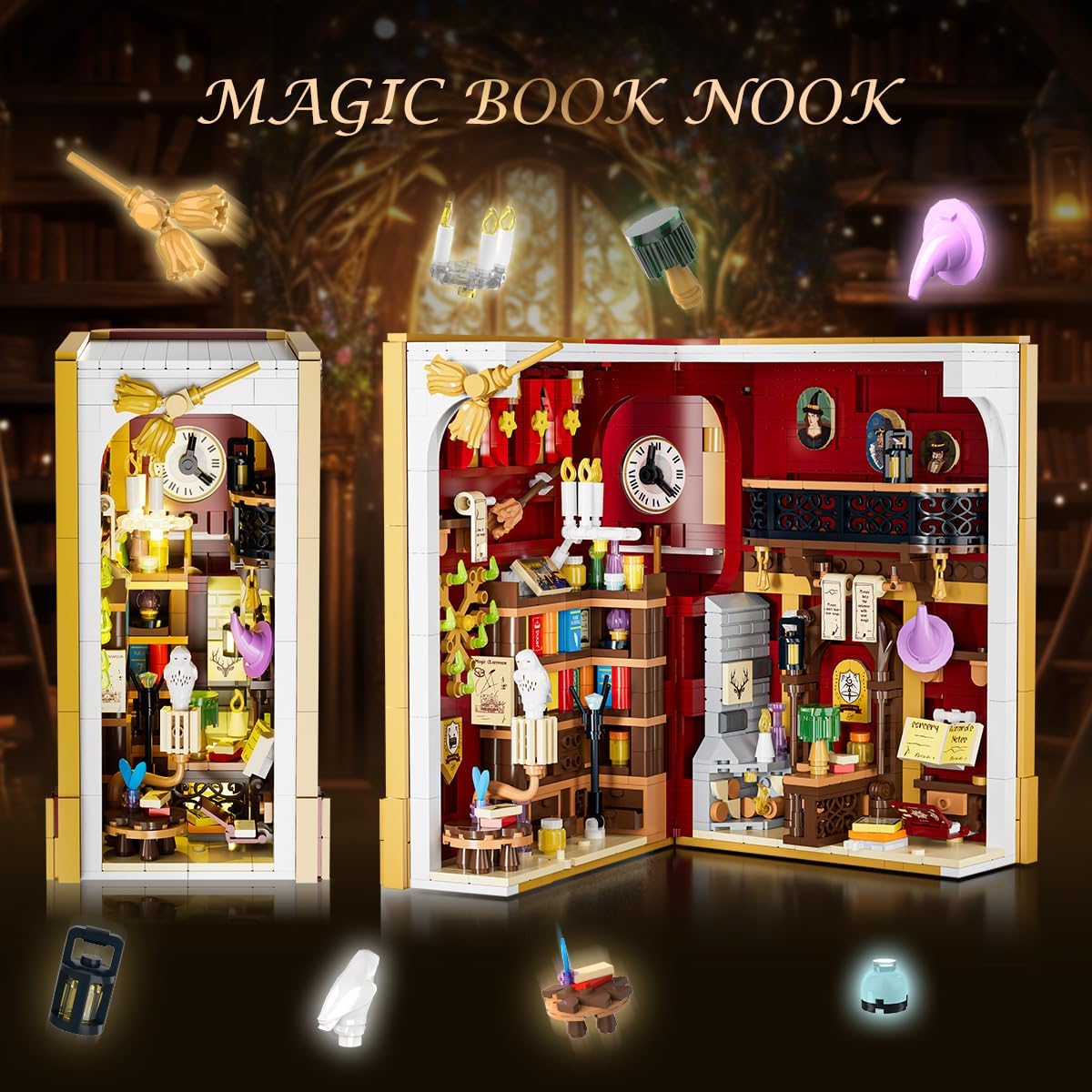 Juego de construcción Magic Booknook con luz LED 0142 in