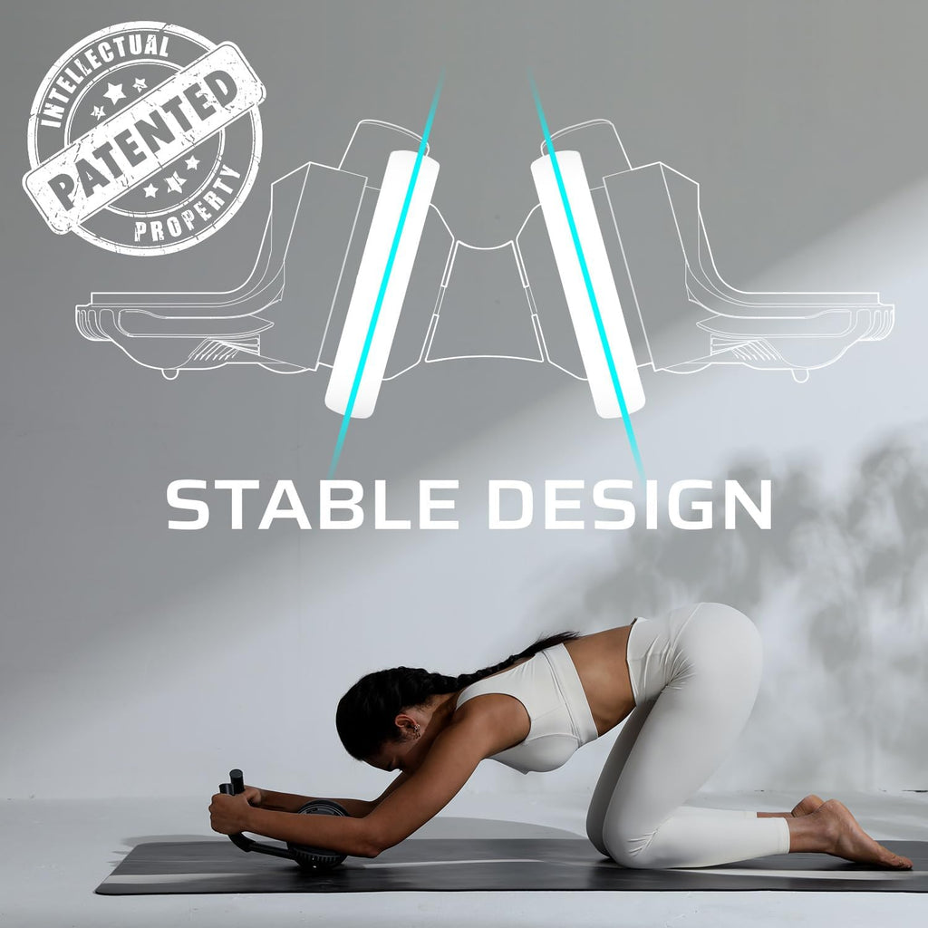 BERTER Ab Roller Wheel Entrenador Abdominal Rodillo de ejercicio para hogar y gimnasio para hombres y mujeres