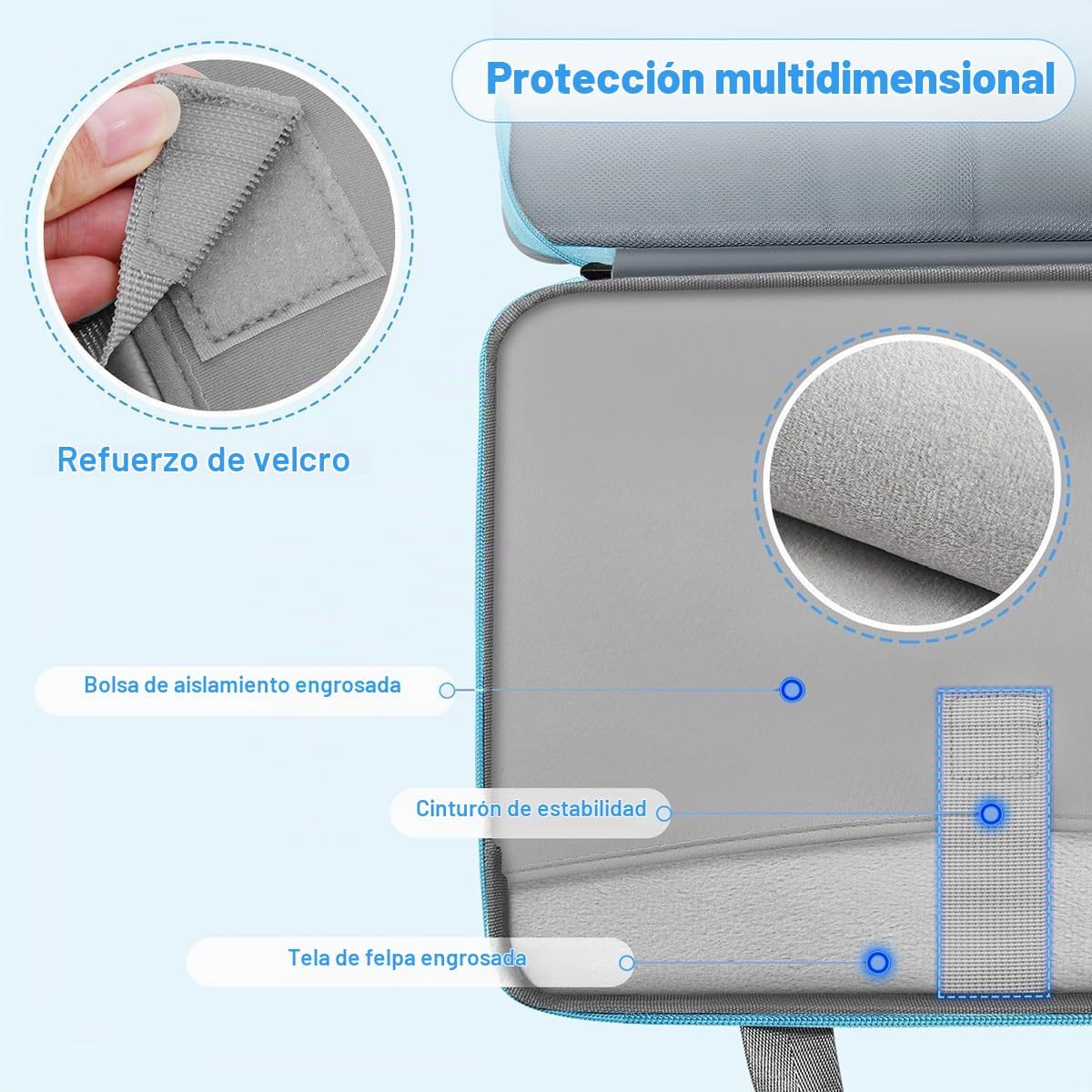 ZINZ G01Y01 - Funda para portátil de 15, 15.6 y 16 pulgadas, bolsa...