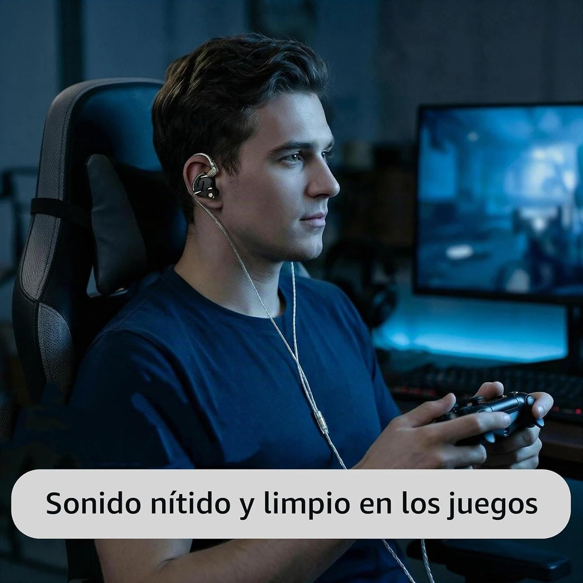 KZ ZS12 PRO 2 Auriculares con monitores intrauriculares, 5BA+1DD 6 auriculares híbridos para juegos con cable, sonido de alta fidelidad con claridad, graves inmersivos IEMs para videojuegos, músico
