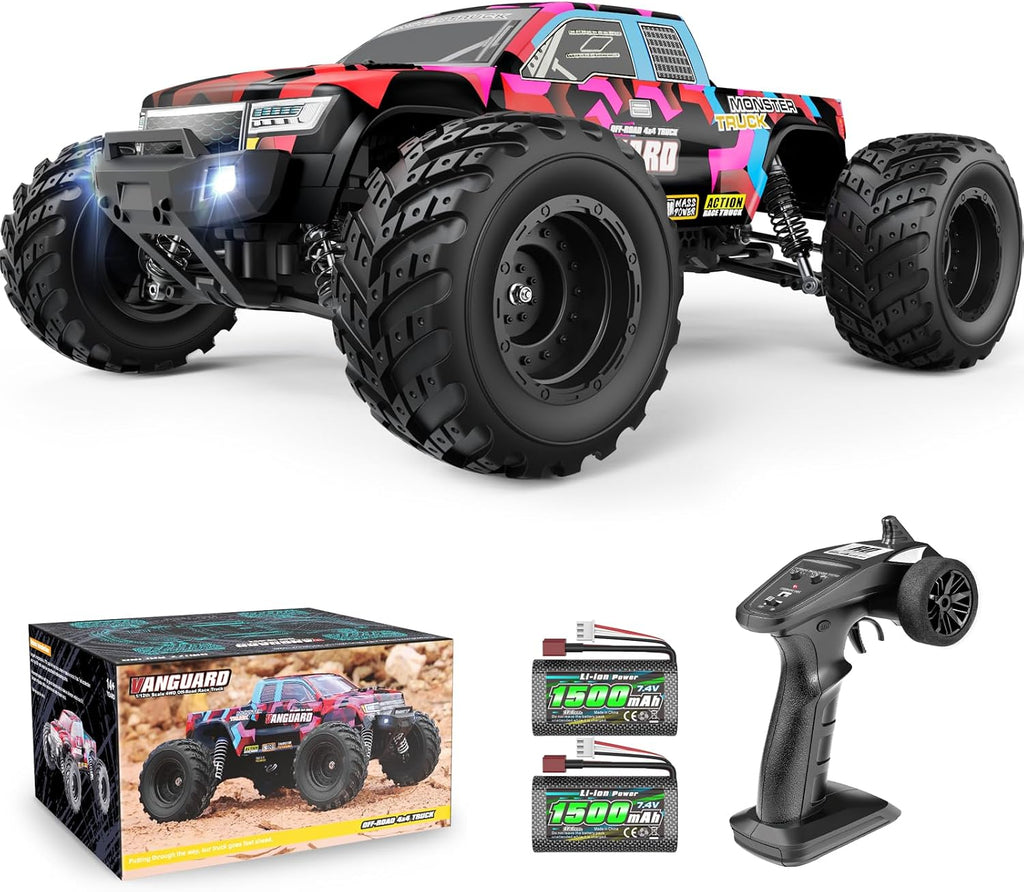 HAIBOXING Autos RC a escala 1:12 903 Camión Monstruo RC, velocidad de 23.6 mph, Autos RC de hobby rápidos para niños y adultos, juguetes de regalo, control remoto eléctrico de 2.4 GHz, camiones de