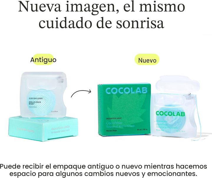 Cocofloss Hilo dental tejido, cuidado bucal diseñado por dentistas,...