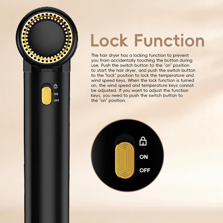 Nicebay Secador de pelo iónico con difusor para cabello rizado, mot...