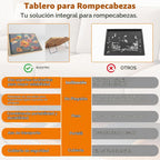 Tablero de rompecabezas de 1000 piezas con soporte inclinable, 6 bandejas
