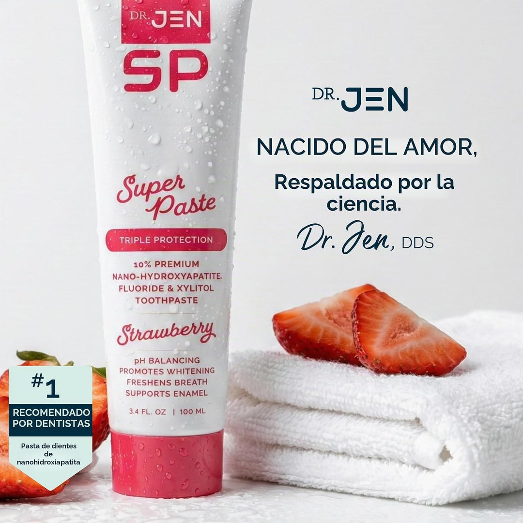 Dr. Jen Super Pasta de dientes, 10% Nano Hidroxiapatita, diseñada p...