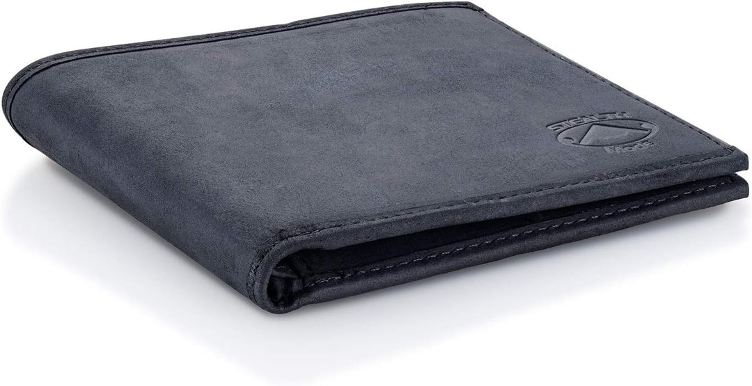 Stealth Mode Billetera de cuero para hombre. Billetera con RFID + 8...