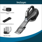 BLACK+DECKER Dustbuster Reveal - Aspiradora de mano inalámbrica, portátil, inalámbrica, luz LED, largo tiempo de funcionamiento, recargable y ligero, incluye herramienta para hendiduras