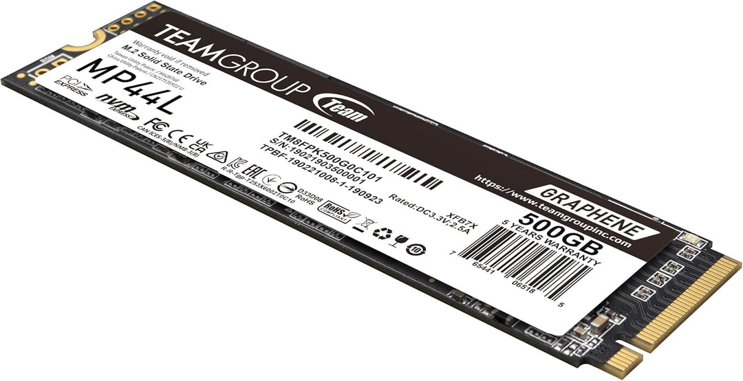 TEAMGROUP TM8FPK500G0C101 - Unidad de estado sólido SSD MP44L de 50...