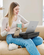 SAIJI Escritorio de regazo para laptop, bandeja portátil para portátiles