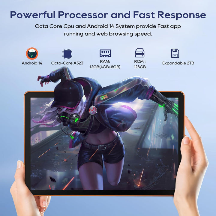 Tableta: Tablet de 10 pulgadas, tabletas Android 15, 12 GB de RAM 1...