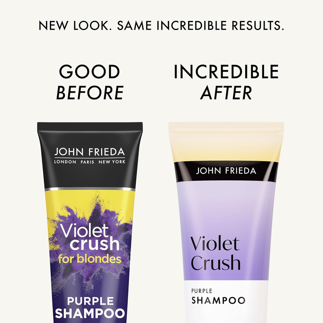 John Frieda Violet Crush - Paquete de champú y acondicionador morad...