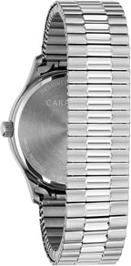 Caravelle by Bulova Reloj de Caballero Tradicional de Cuarzo de Acero Inoxidable con Calendario de 3 Agujas, Correa Expansion, 40mm