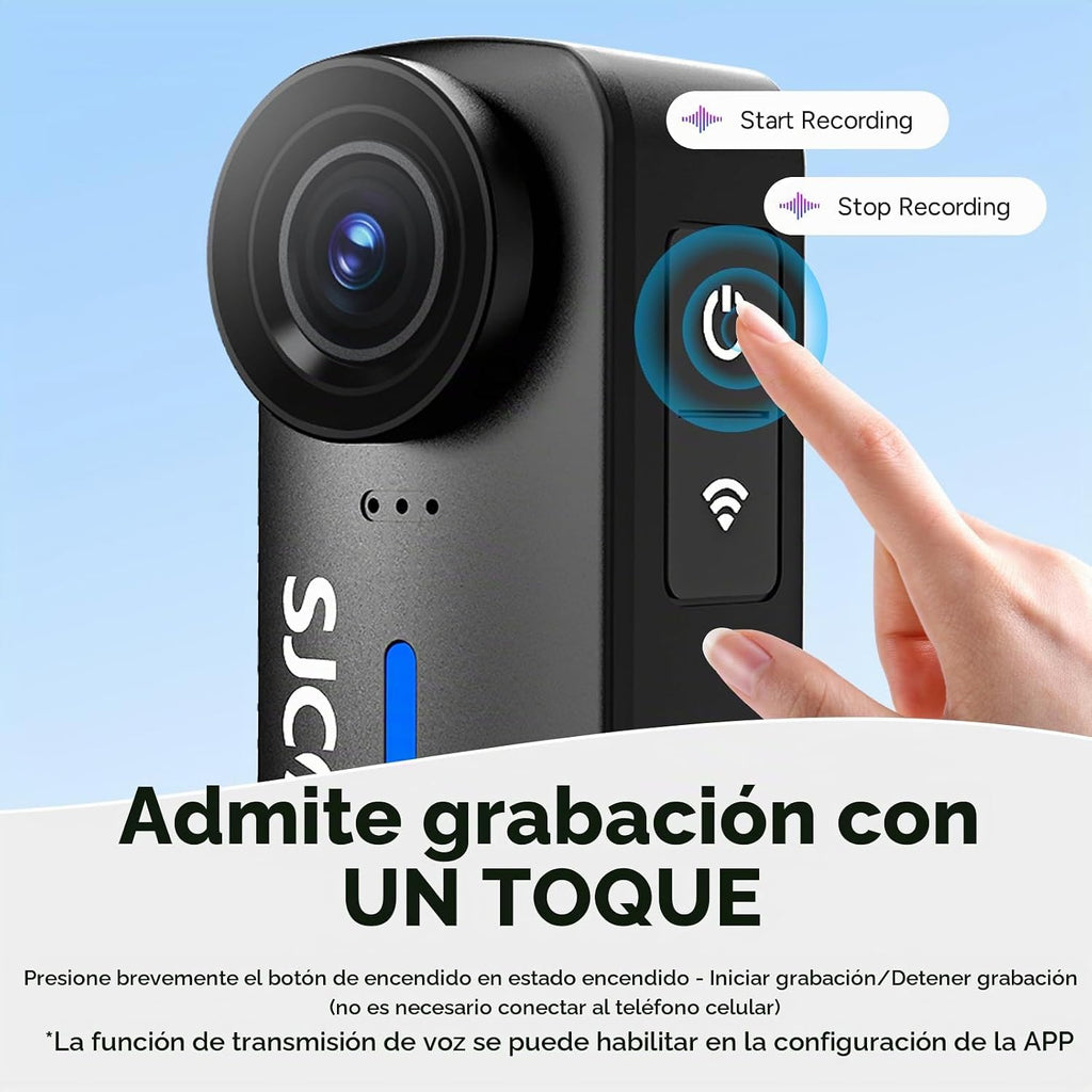 SJCAM Cámara subacuática del cuerpo de C110PLUS 4K, cámara POV, ángulo