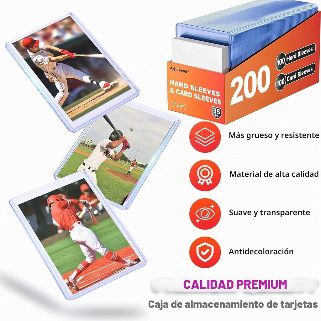 600 fundas para tarjetas de plástico duro, Arjiekwei 3 x 4 pulgadas