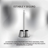 HumanCentric Soporte vertical para laptop en aluminio plateado, sop...
