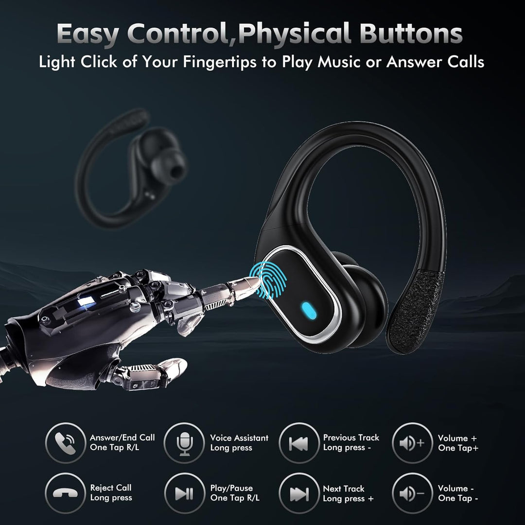 HAOYUYAN Auriculares inalámbricos Bluetooth 5.3 con reproducción de...