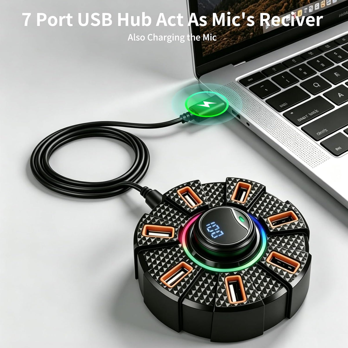 Micrófono USB inalámbrico para PC, portátil, usuario de computadora