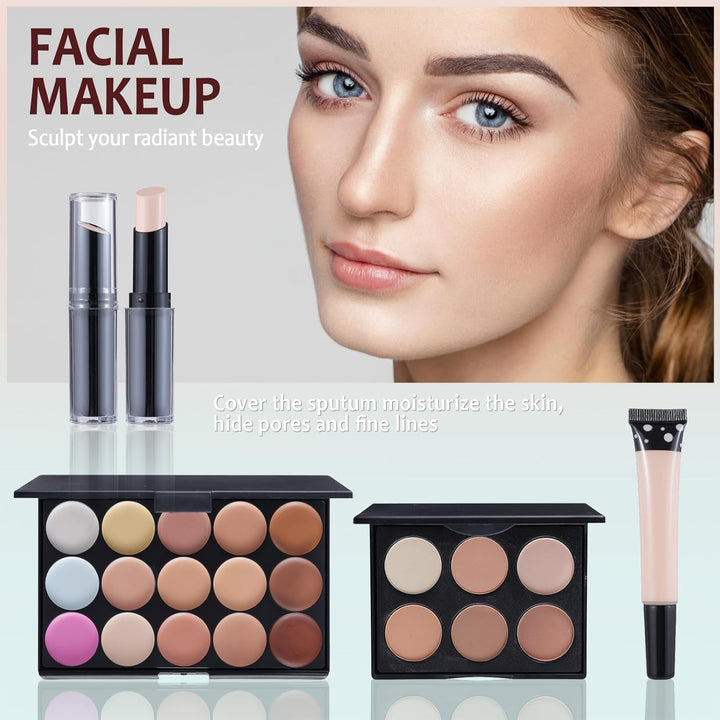 Kit de maquillaje para mujeres, kit completo, set de maquillaje par...