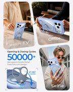 Funda magnética y de 360° sin costuras para iPhone 18 Pro Max, color azul