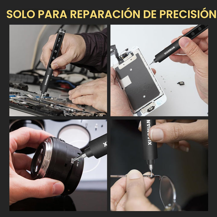 Juego de destornilladores eléctricos de precisión de 3.7 V, mini de...