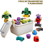 TEMI - Juguete de Robot Magnético para Niños de 3-5 Años - Juguetes de Monstruos Magnéticos Apilables y Transformables con Caja de Almacenamiento, Set para Niños de 3, 4, 5, 6, 7 Años, Regalos de