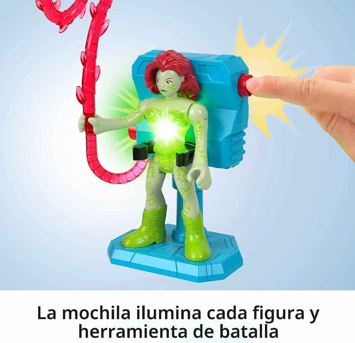 Fisher-Price Imaginext DC Super Friends Juguetes Preescolares Batman Battle Multipack Juego de 9 Figuras con Mochila Iluminada para Niños de 3+ Años
