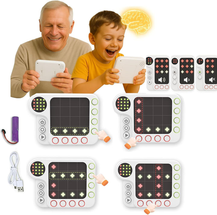 Juego cerebral electrónico recargable con 300 desafíos originales,...