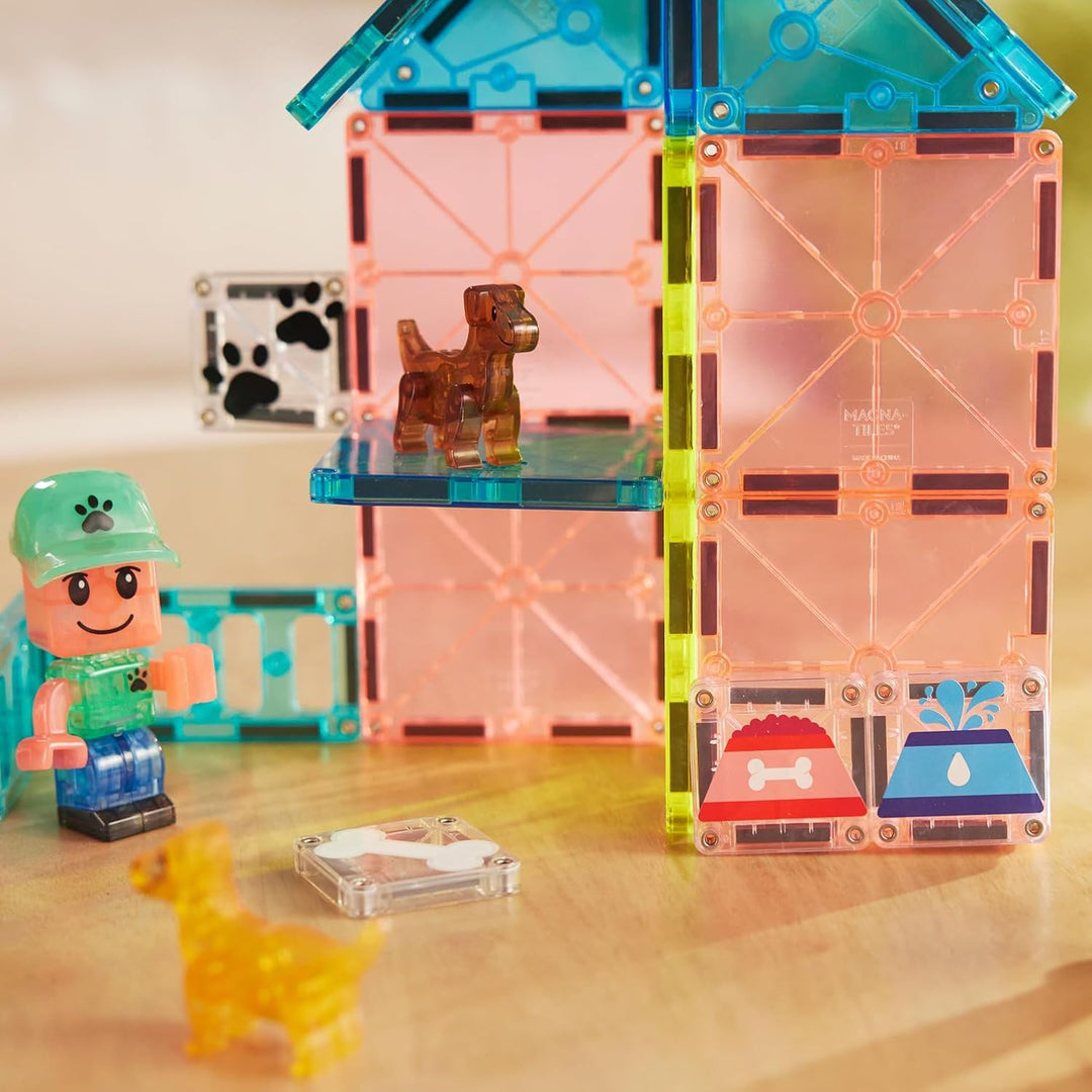 MAGNA-TILES Puppy Park - Juego de construcción magnética