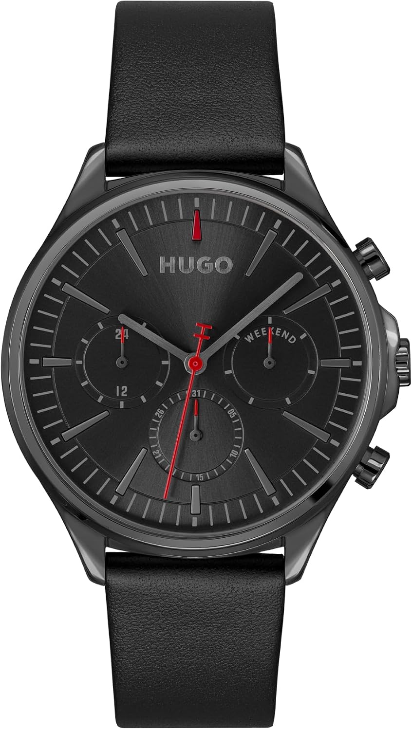 HUGO #Smash Multi Watch para hombre, caja de acero inoxidable, movimiento multifunción, diseño elegante y divertido, precisión de cuarzo, uso diario atrevido, regalo para él