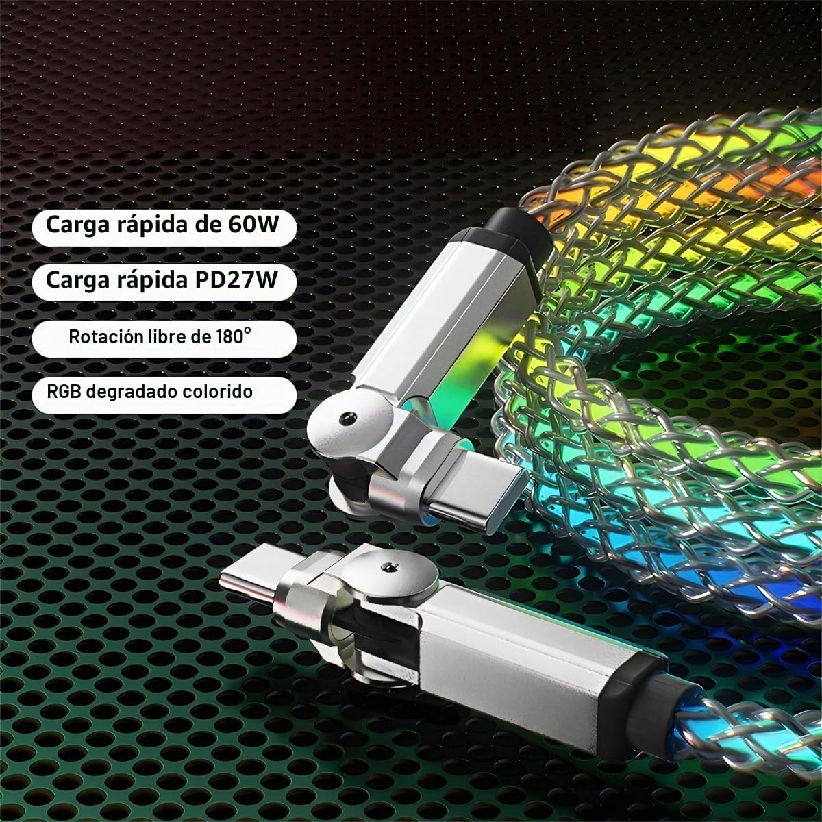 Paquete de 2 cables de iluminación USB-C, cable USB C a USB C de 6.6 pies