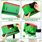 Halloscume 4 Juegos de Pelotas Navideñas Oscilantes y Temblorosas, Juego Navideño de Duende Novedoso Twerk, 40 Pelotas, Cinta, Cajas de Cartón, Juegos Divertidos de Fiesta para Familia, Grupos Grandes